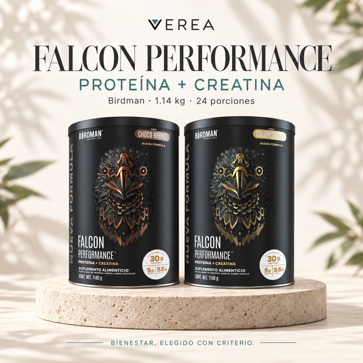 Birdman Falcon Performance 1.140 kg | Proteína Vegetal + Creatina