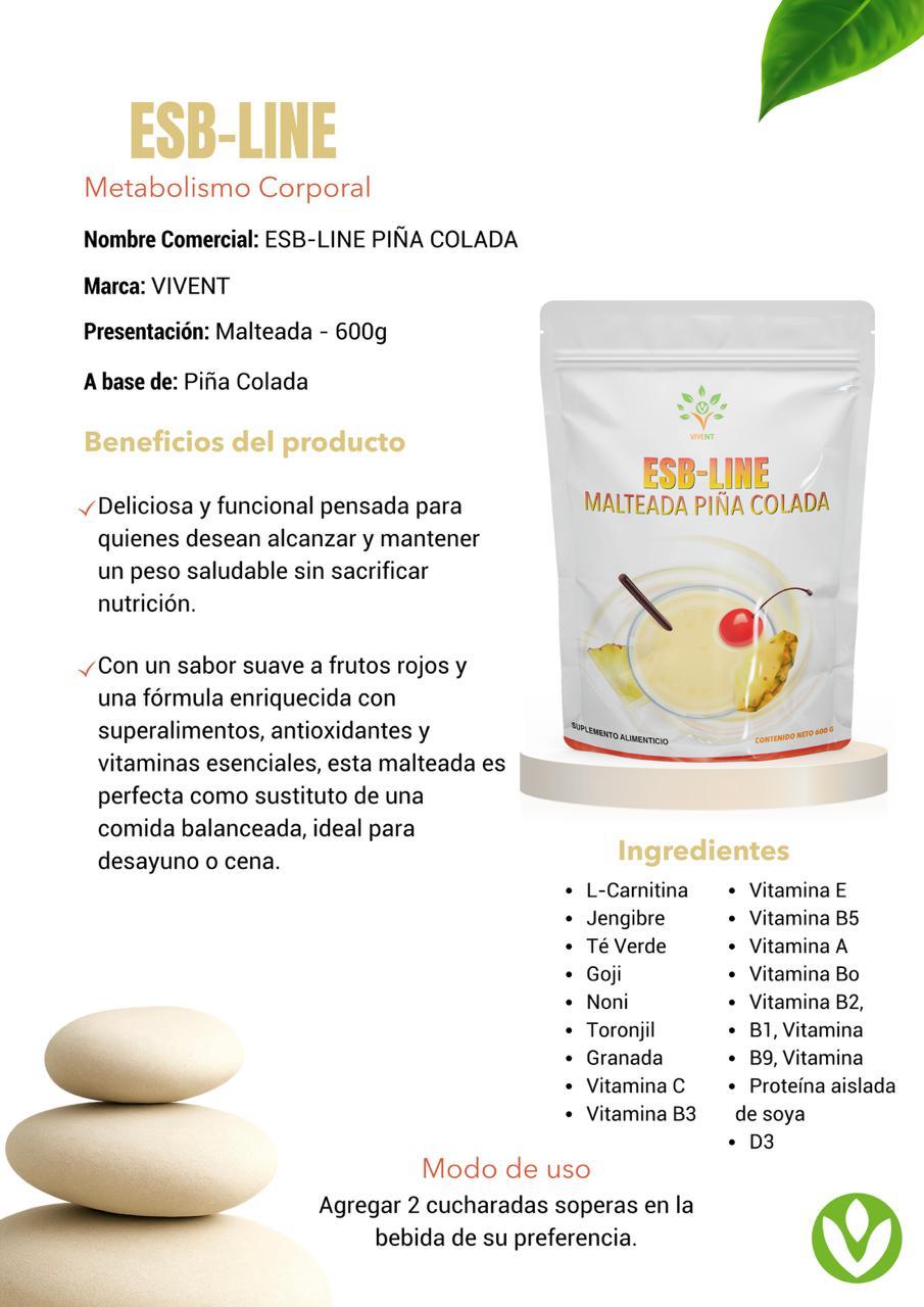 Malteada de piña colada ESB-Line