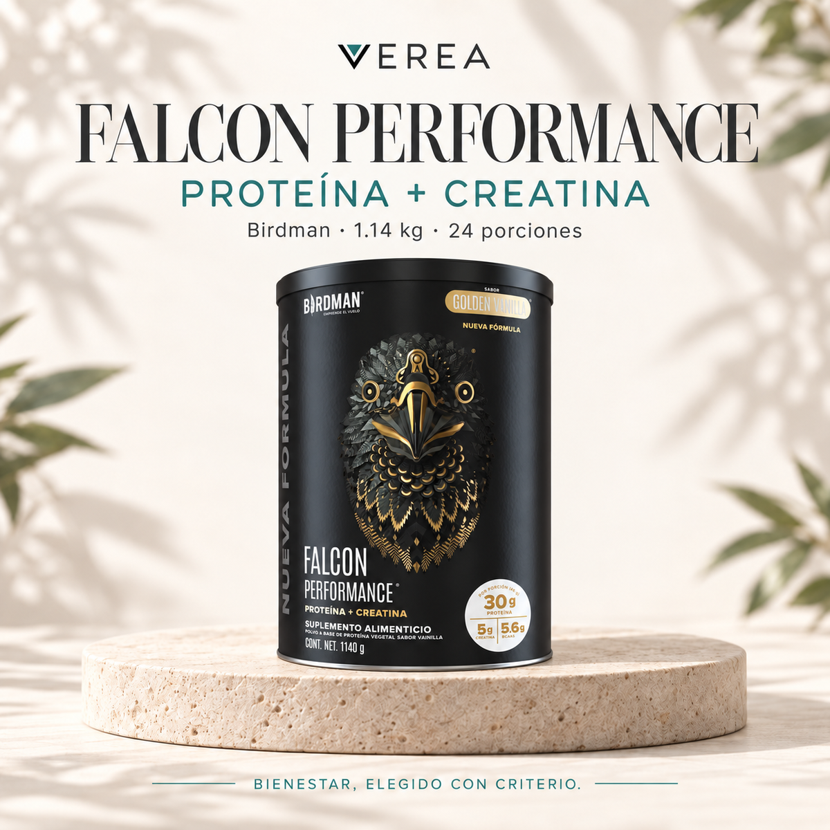 Birdman Falcon Performance 1.140 kg | Proteína Vegetal + Creatina