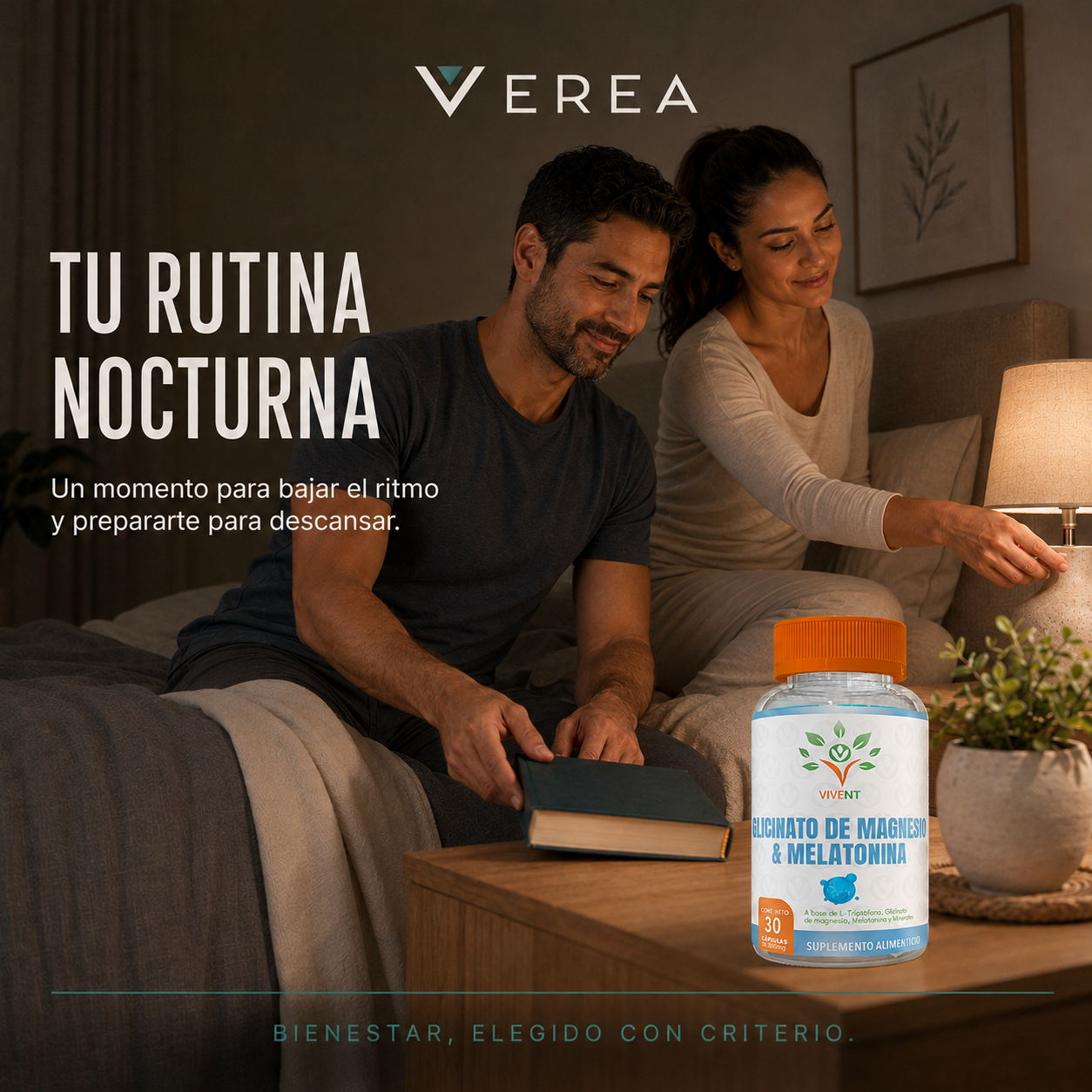 GLICINATO DE MAGNESIO + MELATONINA | Descanso y bienestar nocturno