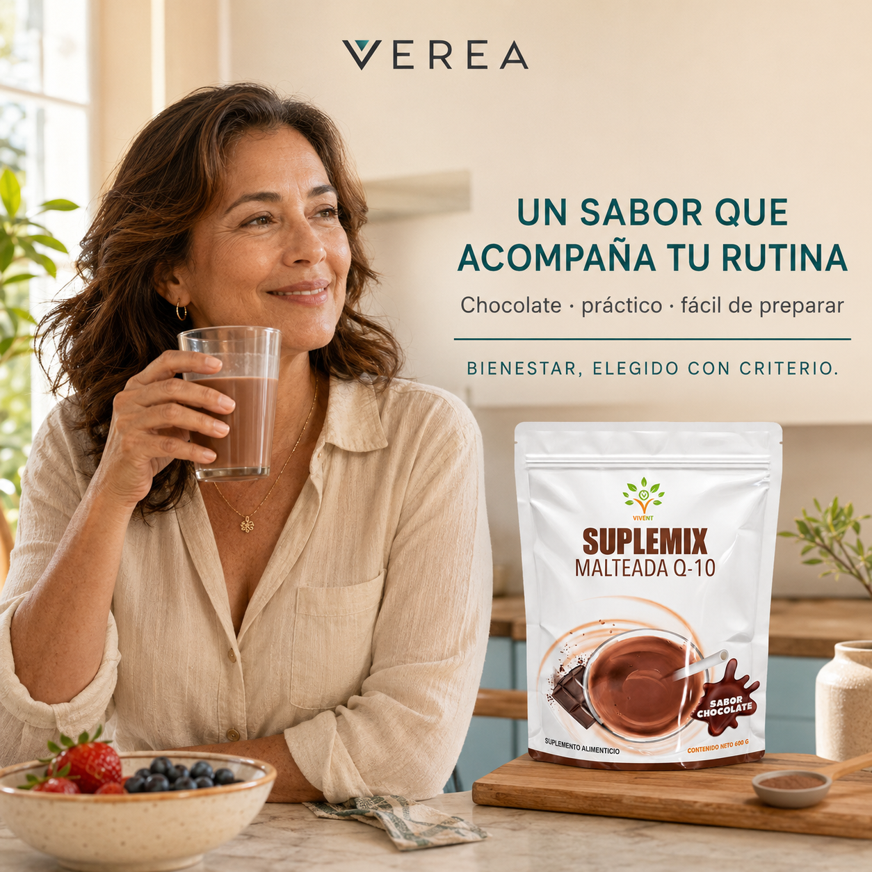 Suplemix Q10 Chocolate | Malteada con Coenzima Q10