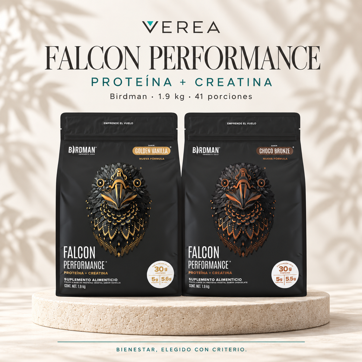 Birdman Falcon Performance 1.9 kg | Proteína Vegetal + Creatina