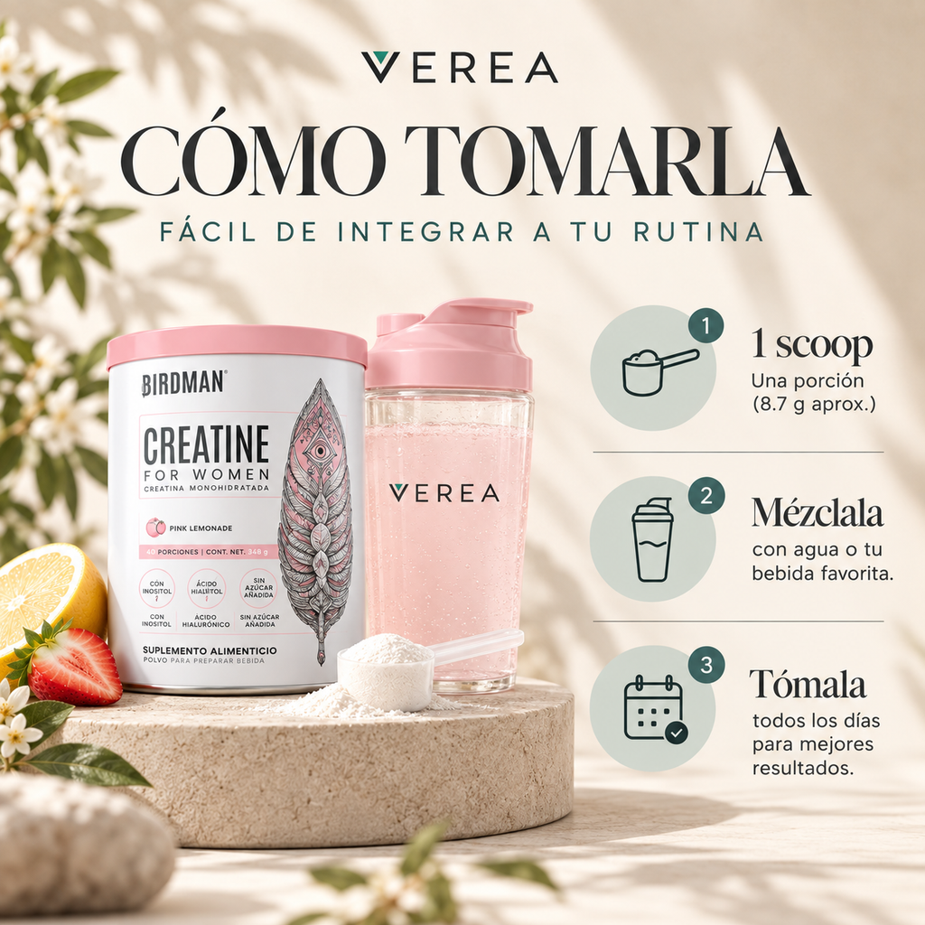 Birdman Creatine for Women 348 g | Creatina con Inositol y Ácido Hialurónico