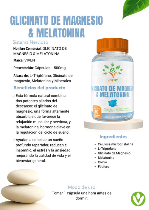 Glicinato de Magnesio y Melatonina