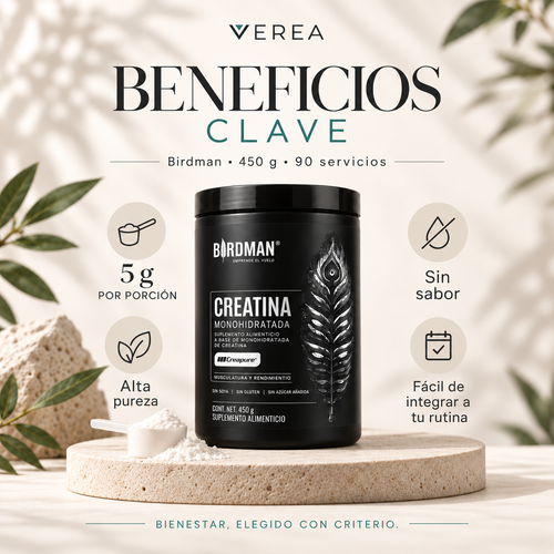 Birdman Creatina Monohidratada 450 g | 90 Servicios