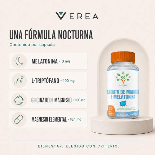 GLICINATO DE MAGNESIO + MELATONINA | Descanso y bienestar nocturno